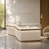 Maßgefertigte GZowin Schmuck-Vitrine LED-Beleuchtung Glasvitrine Edelstahlrahmen Umweltfreundlich Langlebig Wasserdicht Hochwertig