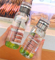 Bouteille d'eau infuseur de thé aux fruits créative transparente bouteille d'eau en verre de voyage de gymnastique de sport réutilisable