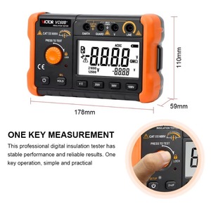 เครื่องทดสอบความต้านทานฉนวนดิจิตอล Vc60b+ หน้าจอ LCD ความละเอียดสูง แสดงผล 5000 คำ พร้อมฟังก์ชั่นเขียนด้วยลายมือ - Product Image 5