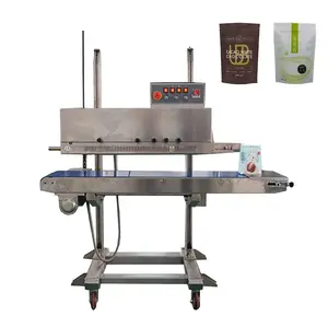 Plastic bag vertical high speed sealer continuous stand-up pouch heat sealing machine