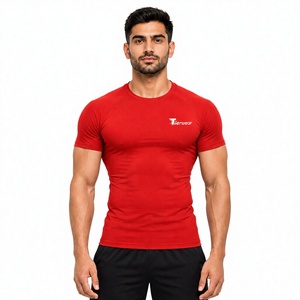 Camisetas Deportivas de Manga Corta para Hombre, Compresión, Ajuste Delgado, 100% Algodón, Transpirables, Ligeras, Estilo Deportivo - Product Image 1