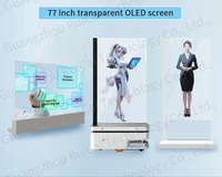 Écran tactile OLED transparent 55 pouces pour ascenseurs, magasins, centres commerciaux, aéroports, éducation, graphiques, texte, SDK, animation 10
