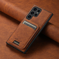 Pemisah dompet magnetik casing ponsel kulit PU dengan tempat kartu penutup dompet lepas pasang untuk Samsung S25 Plus S24 Ultra casing ponsel