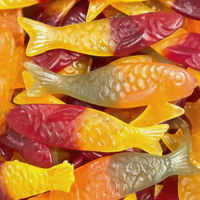Groothandel Op Maat Veganistisch Zweeds Snoep, Halal Gummy Snoepjes, Gelatinevrije Zachte Snoepjes-Vis