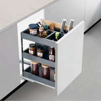 Accessoires de cuisine Panier multifonctionnel en aluminium avec finition laquée et glissière de tiroir pour épices