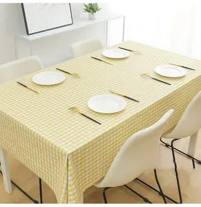 colorful yellow printed tablecloth desk cover waterproof heat-resisting table decoration for house table