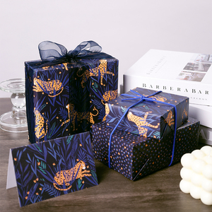 Haute qualité en gros 80g chanceux léopard Fortune cadeaux apporter richesse chance emballage rouleau de papier d'emballage - Product Image 4