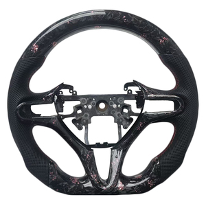 Productos Populares: Volante de Fibra de Carbono Forjado con Cuero Perforado, Compatible con Honda Civic de 8ª Generación - Product Image 1