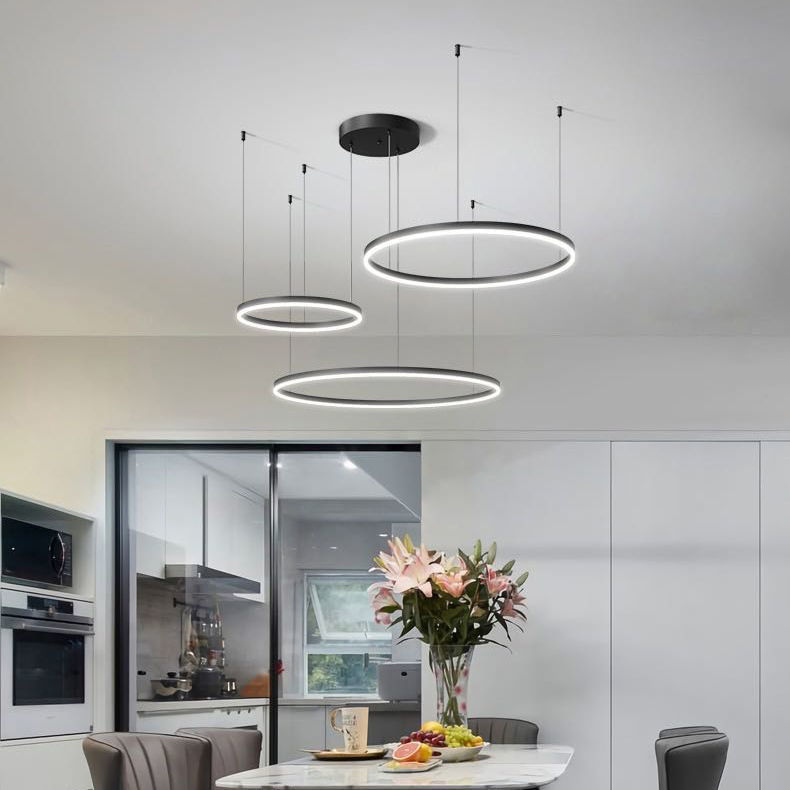 Grande Lampadario A Sospensione Nero In Stile Industriale – Soffitto Inclinato, Altezza Regolabile, Attacco E26, Per Sala Da Pranzo E Cucina