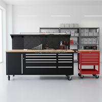 Armoires à outils de garage en acier inoxydable, boîte à outils à roulettes en métal pour mécaniciens et ateliers