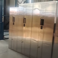 Casier de rangement intelligent en acier inoxydable avec serrure électronique à clavier, fermeture automatique, pour employés