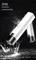 Senter Taktis Mini Cahaya Kuat USB Isi Ulang LED 200LM IP44 Tahan Air ABS 200-300M Jangkauan Sinar Luar Ruangan Portabel untuk Hiking