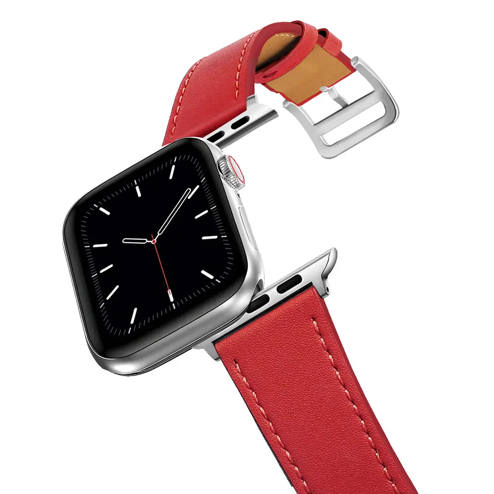 Dây Đeo Vòng Đeo Tay Bằng Da Thật Cho Đồng Hồ Apple 6 SE 5 4 42MM 38MM 44MM 40MM Dây Đeo Đồng Hồ Thông Minh IWatch 3 2 1