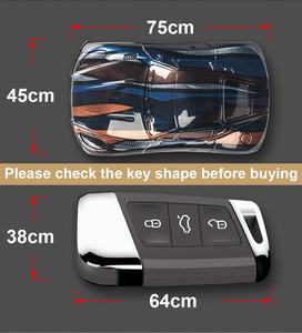 Couverture de <span class=keywords><strong>clé</strong></span> de voiture à 3 boutons de conception sportive de luxe ABS pour Passat Magotan B8 Weiran <span class=keywords><strong>Volkswagen</strong></span> CC <span class=keywords><strong>Protection</strong></span> de boîtier de <span class=keywords><strong>clé</strong></span> en plastique de silicone - Product Image 2