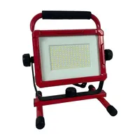 Projecteur LED industriel portable pour chantier 100W 10000lm Luminosité IP54 Étanche 5000K Lumière du jour Aluminium Trépied Dimmable