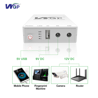 WGP Ups Mini untuk Wifi Router UPS IP kamera CCTV baterai 10400 Mah modem cadangan ponsel USB DC Mini UPS untuk Router Wifi