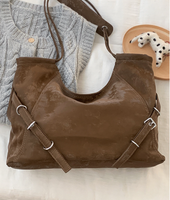 Nouveau design 2026 – Sac fourre-tout vintage surdimensionné pour femme, sac à bandoulière décontracté personnalisé en usine pour le style urbain et les sorties quotidiennes