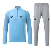 Seragam Latihan Sepak Bola Custom, Setelan Training Cepat Kering, Bernapas, 100% Polyester, Grosir Tracksuit Sepak Bola untuk Tim