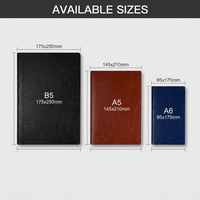 Carnet en cuir PU multi-tailles A5 A6 B5, couverture souple, reliure cousue, 100 feuilles de papier Daolin, agenda professionnel