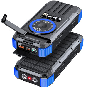 แบตสำรองพลังงานแสงอาทิตย์ 30000mAh ชาร์จไร้สาย พอร์ต Type-C USB พกพาสะดวกสำหรับกิจกรรมกลางแจ้ง พร้อมสายชาร์จในตัวและไฟฉาย - Product Image 5