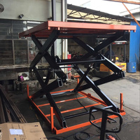 Haoke 1000kg 2000kg Table élévatrice lourde Double ciseaux Style moto Table élévatrice électrique à vendre
