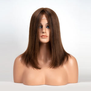 Pelucas sin pegamento balayage rubio ceniza, pelucas médicas de cabello humano, pelucas sin pegamento de PU con piel sintética, cabello virgen europeo sin procesar, pelucas médicas de encaje completo - Product Image 6