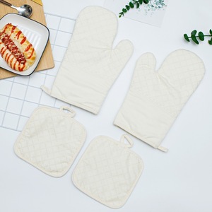 Gant de four à micro-ondes en coton durable avec silicone antidérapant, épaissi, résistant à la chaleur, pour la pâtisserie - Product Image 6