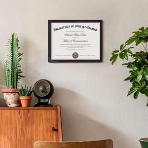Cadre de diplôme professionnel en acajou 8,5x11, porte-certificat en bois grainé résistant à l'humidité pour mur de bureau ou galerie - Product Image 4