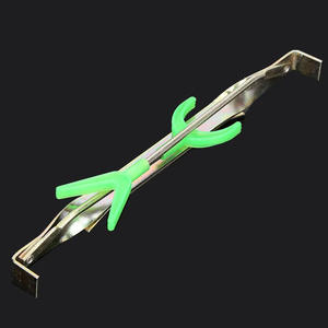 Support de canne à pêche pliable en métal pour cannes à pêche sur radeau avec crochets en plastique vert, conception pliable pour matériel de pêche hivernale - Product Image 5