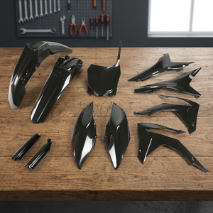 Kit Completo in Plastica per Honda CRF 450R 2013-2016 Nero con Filtro UE Inclusi Materiali in Gomma, Luce e Metallo - Product Image 3