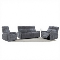 Canapé d'angle électrique moderne et inclinable Chesterfield, ensemble intelligent en forme de L, pour home cinéma, en tissu multifonctionnel PUZE pour salon familial