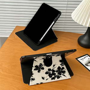 Чехол для нового iPad A16 в стиле васицу с цветочным узором, вращающаяся подставка, для Pro 12.9/13 дюймов, с отсеком для стилуса. - Product Image 3