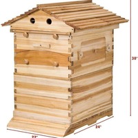 Automatisches Holz-Bienenhaus mit Fließrahmen Lebensmittelechte Imkereiausrüstung 7-teiliges Komplettset