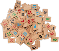 Jeu de société Rummy et jeu de placement avec 108 pions dans un sac en tissu - Couleur et taille personnalisables Impression UV