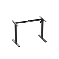 Cadre de bureau assis-debout modulaire moderne réglable en hauteur, moteur unique, base réglable 70 kg, largeur programmable, ergonomique