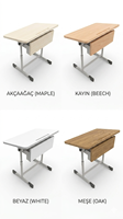 Bureau d'étude moderne et durable de haute qualité pour enfants et étudiants, avec cadre en métal MDF, hauteur réglable, mobilier scolaire pour appartement