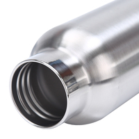 Bouteille d'eau en acier inoxydable écologique isolée en argent rose de 500ml, flacon thermos personnalisé étanche pour une consommation quotidienne