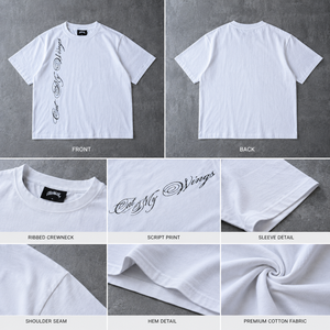 OEM Chemises Oversize en Coton Blancs pour Hommes en Gros, <span class=keywords><strong>T</strong></span>-<span class=keywords><strong>shirt</strong></span> en Coton Imprimé avec Col pour Hommes <span class=keywords><strong>Blanc</strong></span> - Product Image 3