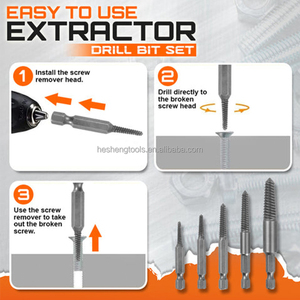 <span class=keywords><strong>Estrattore</strong></span> di <span class=keywords><strong>viti</strong></span> danneggiate da 6 pezzi esagonale da 6.35mm con gambo spelato punte da trapano vite rotta <span class=keywords><strong>per</strong></span> utensile elettrico - Product Image 6