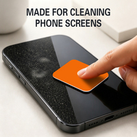 Lingette adhésive réutilisable et lavable en microfibre pour nettoyer les empreintes digitales et les traces sur les téléphones, tablettes et objectifs d'appareil photo