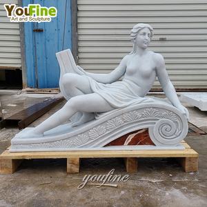 Estatua de Mujer Desnuda Acostada de Mármol de Tamaño Real - Product Image 6