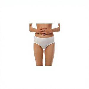 Shorts menstruels confortables et respirants en coton et élasthanne avec dentelle ailée, écologiques, pour le yoga et les règles, pour femmes - Product Image 1