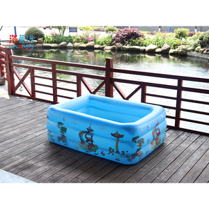 Trong kho 210cm sử dụng nhà nhựa lớn gia đình trẻ em bé hồ bơi vuông Inflatable paddling hồ bơi để bán - Product Image 2