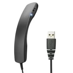 Speakerphone Handset USB Portabel Berkabel, Handset Retro untuk Komputer/Skype/VoIP/Kantor Desktop/PC/Laptop/Pusat Panggilan