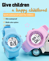 Montre numérique pour enfants MINGRUI, étanche 30M, antichoc, avec alarme et chronomètre, bracelet léger 28,7g, ODM