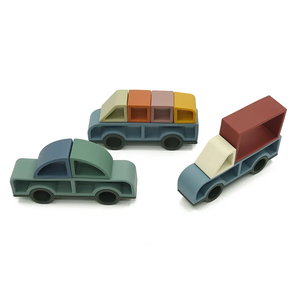 Thiết kế mới giáo dục Silicone xe đồ chơi khối xây dựng đồ chơi trẻ em cấp thực phẩm Silicone xếp chồng - Product Image 5