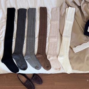 <span class=keywords><strong>Calze</strong></span> al ginocchio da donna serie Miu, modello canapa, sottili e dolci, lunghezza a maglia, non scivolano, Primavera Autunno 2025 - Product Image 3