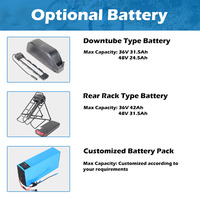 Kit moteur brushless 36V 350W IP54 étanche avec écran LCD pour roues avant/arrière de vélo électrique, taille de roue 20-29 pouces, batterie au lithium