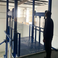Plateforme élévatrice industrielle à rail simple/double pour entrepôt, monte-charge vertical hydraulique pour marchandises et fret