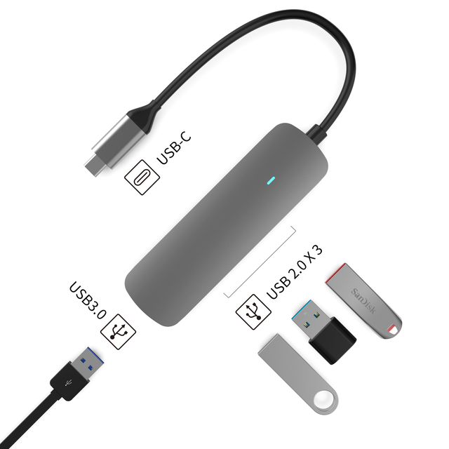 Docking Station USB C HUB 4 in 1 TYPE-C HUB Laptop Docking Station for Computer BASIX